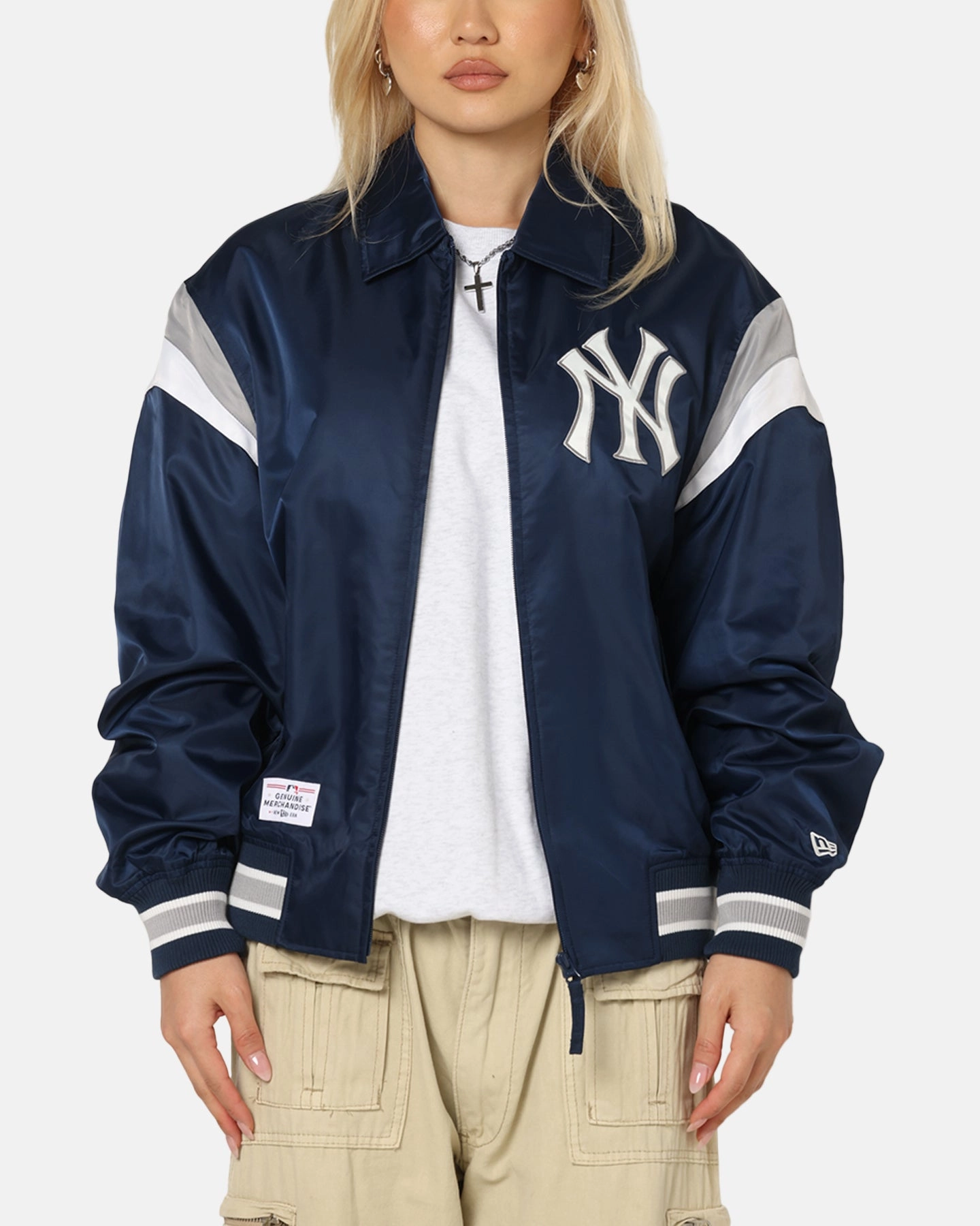 New Era New York Yankees MLB Retro Stadium Jacket Navy cold