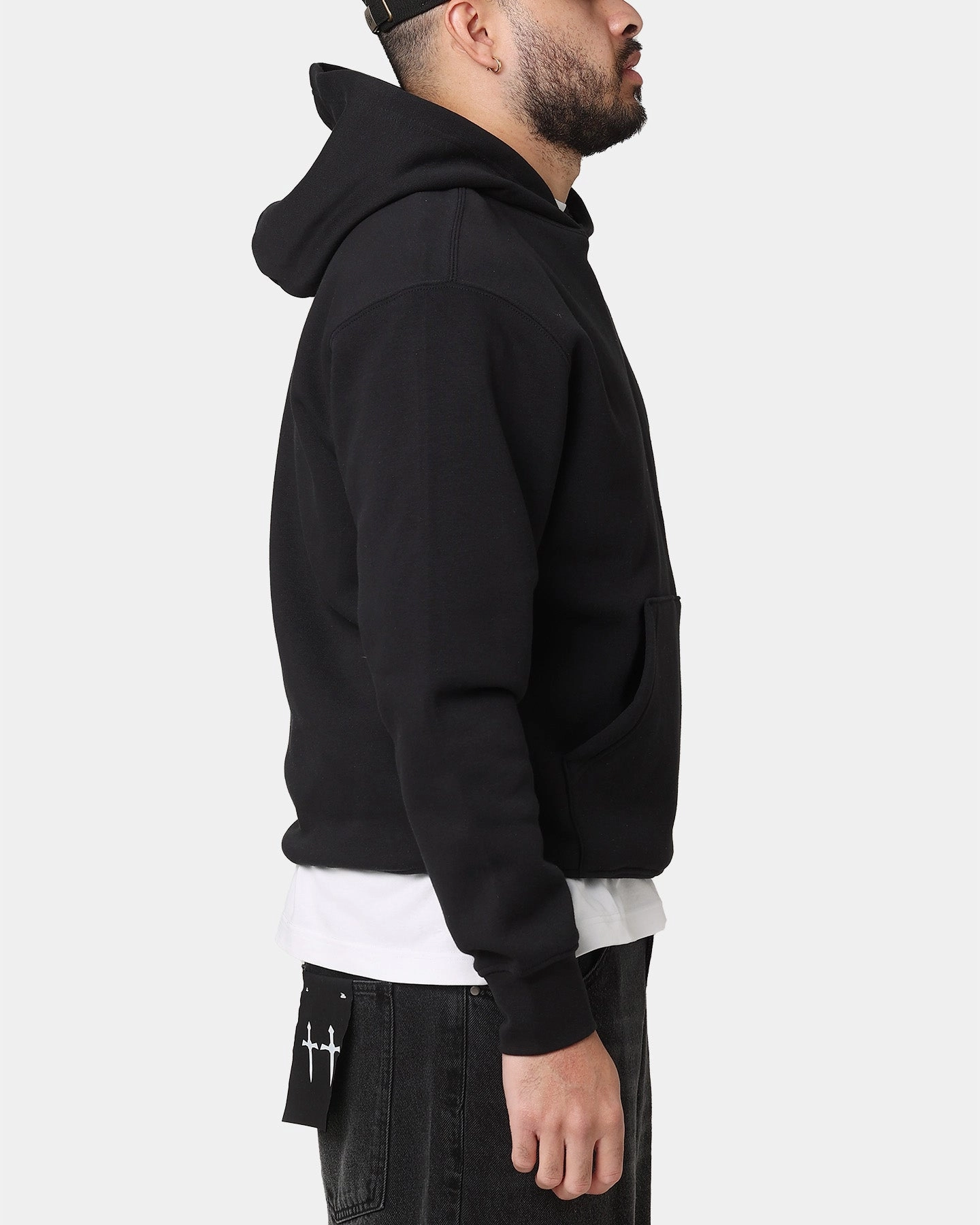 Jordan Brooklyn Fleece Pullover Hoodie Black/White Performance Fabric
