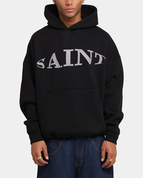 Saint Morta Vision Boxy Hoodie Black Thermal Lined