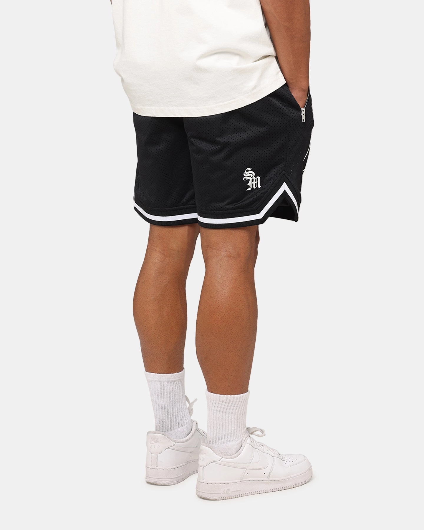 Summer essentials belt Saint Morta Warrior Basketball Shorts Black