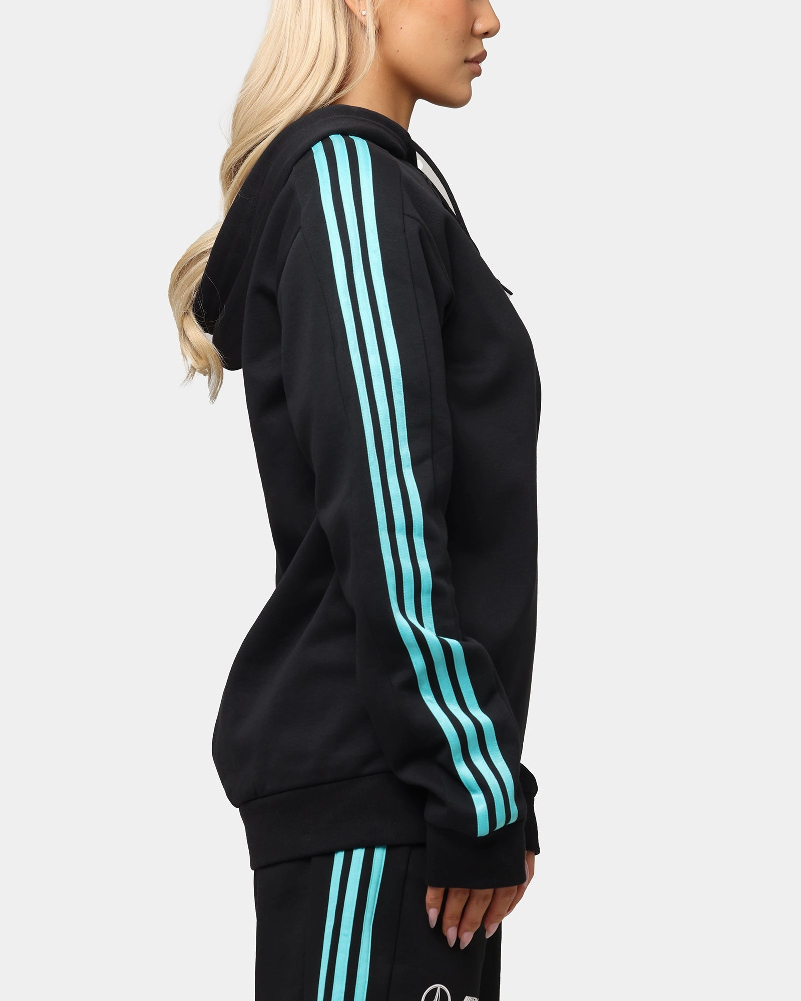 adidas x Mercedes-AMG PETRONAS Formula One F1 DNA Full-Zip Hoodie Black/White campers
