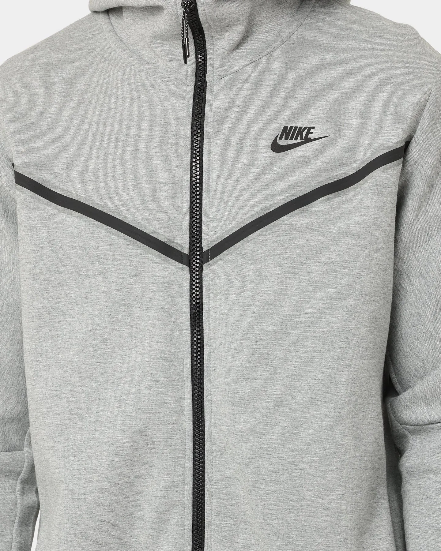 Nike Nike Sportswear Tech Fleece Full Zip Hoodie Grey Heather/Black Weatherproof Zippers Infatuation