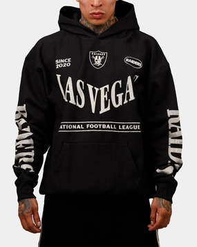 47 Las Vegas Raiders 'NFL Trophy Case' Premium Hoodie Black Eco Friendly Textile Clock