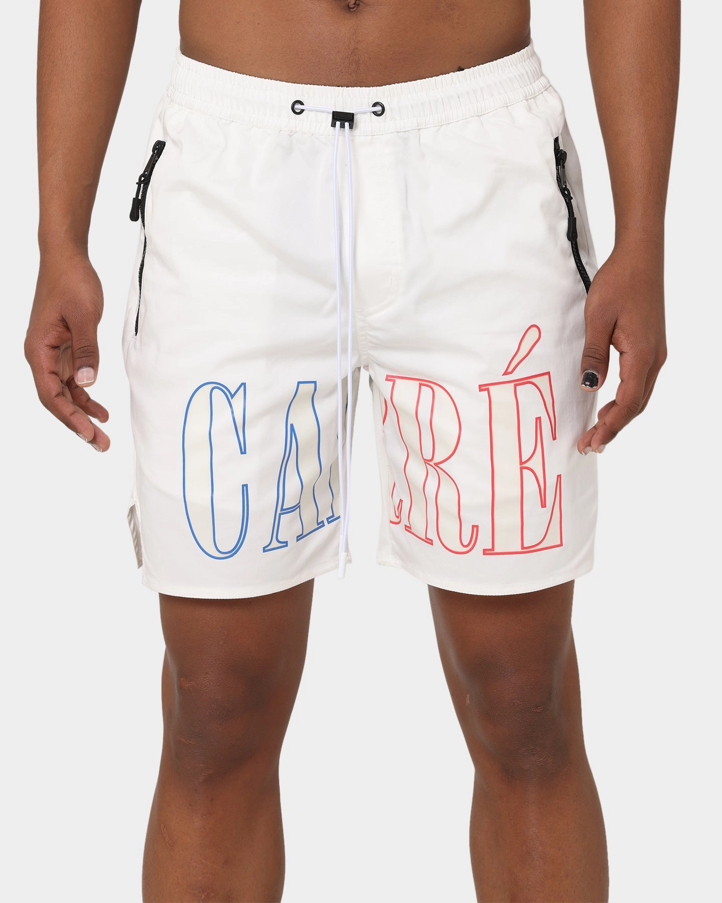 Carre Men's Hardi La Plage UV Short White/Multi-coloured Crisp Look Durable Construction