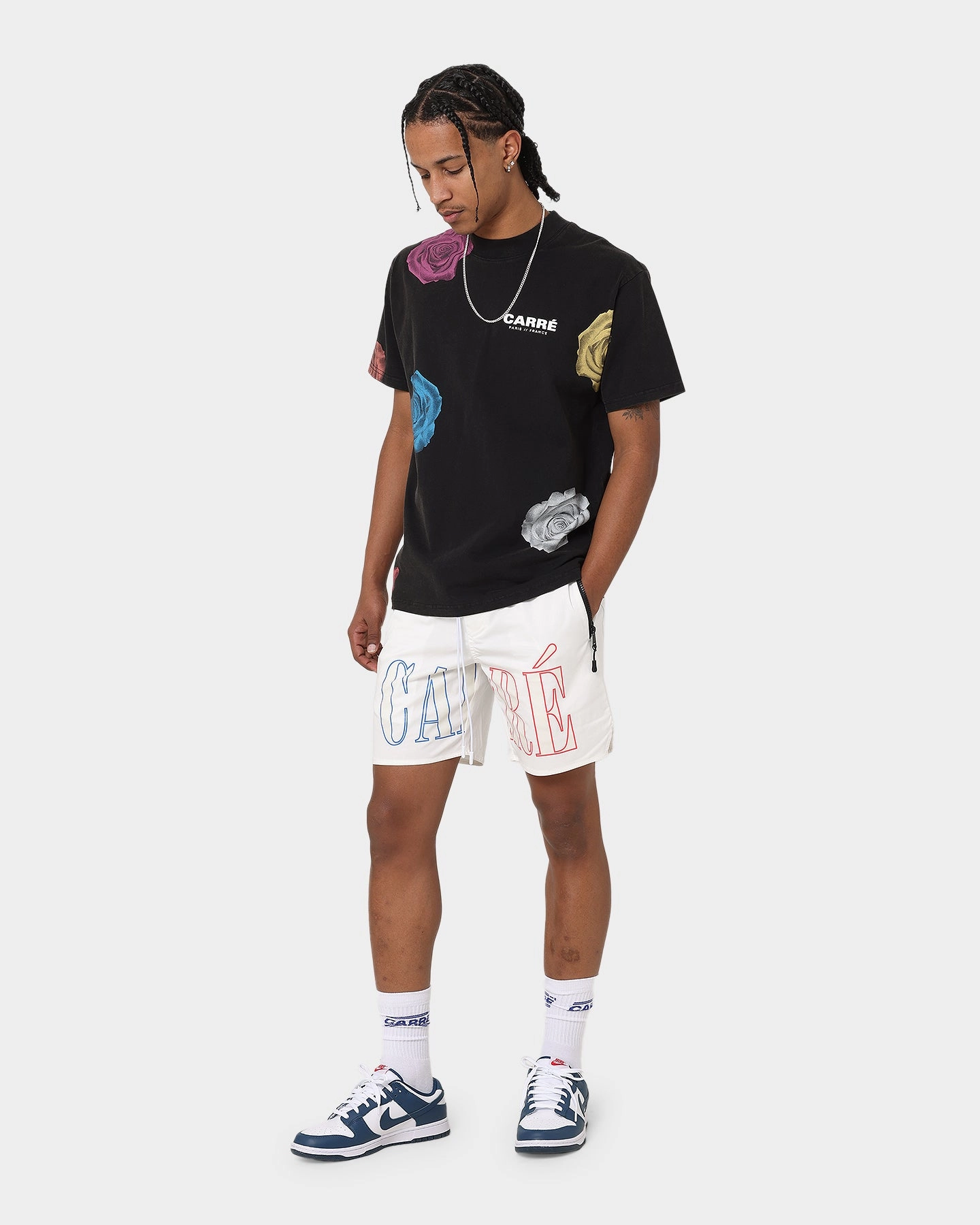 Business casual Versatile Wear Carre Men's Hardi La Plage UV Short White/Multi-coloured