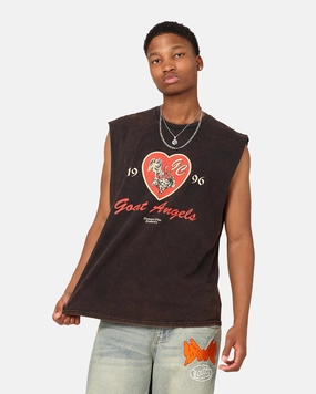 Chill Vibe Active Layering Goat Crew Goat Angels Vintage Muscle T-Shirt Black Wash