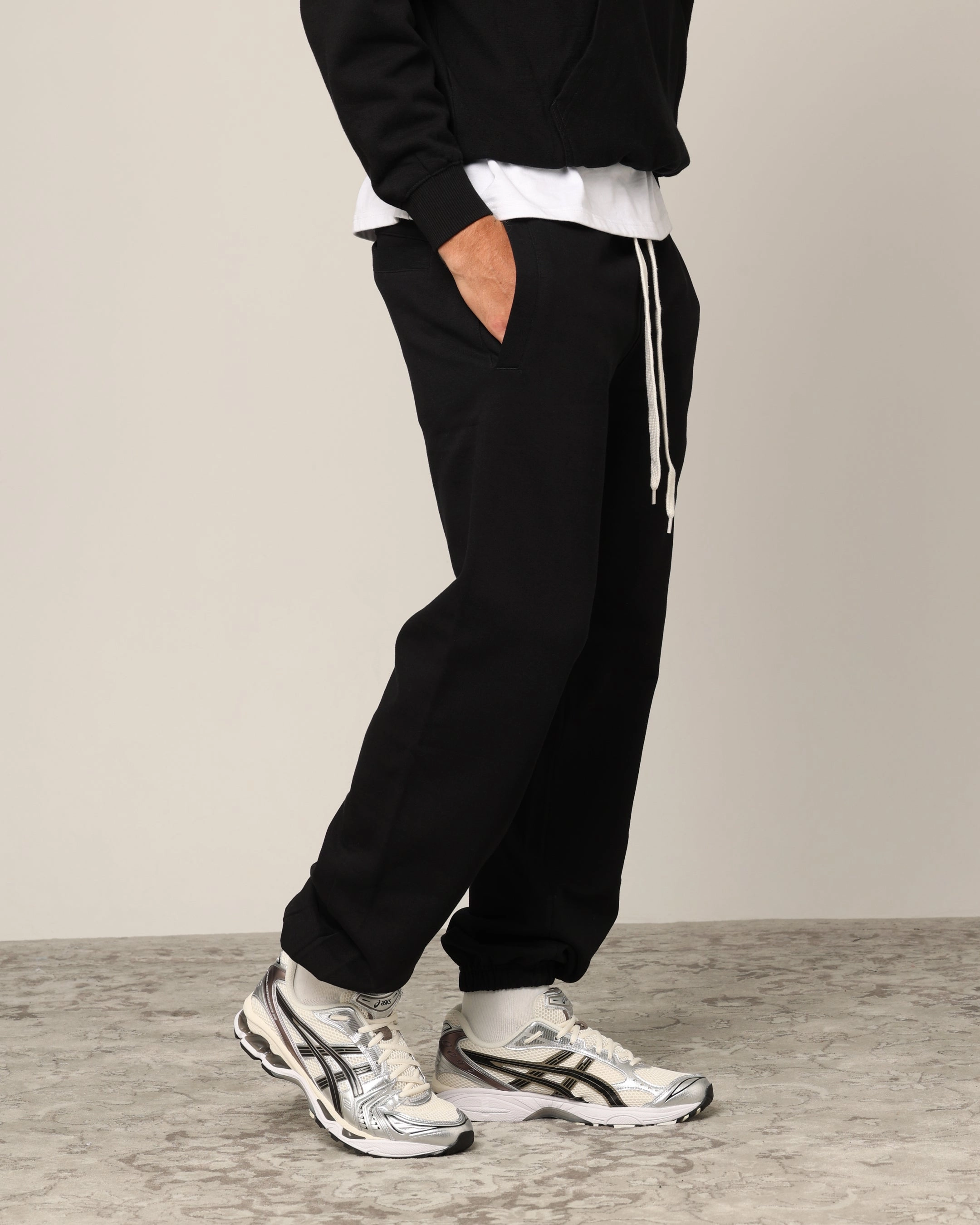 Carr?? Blanc Sweatpants Black Rubberized Hem