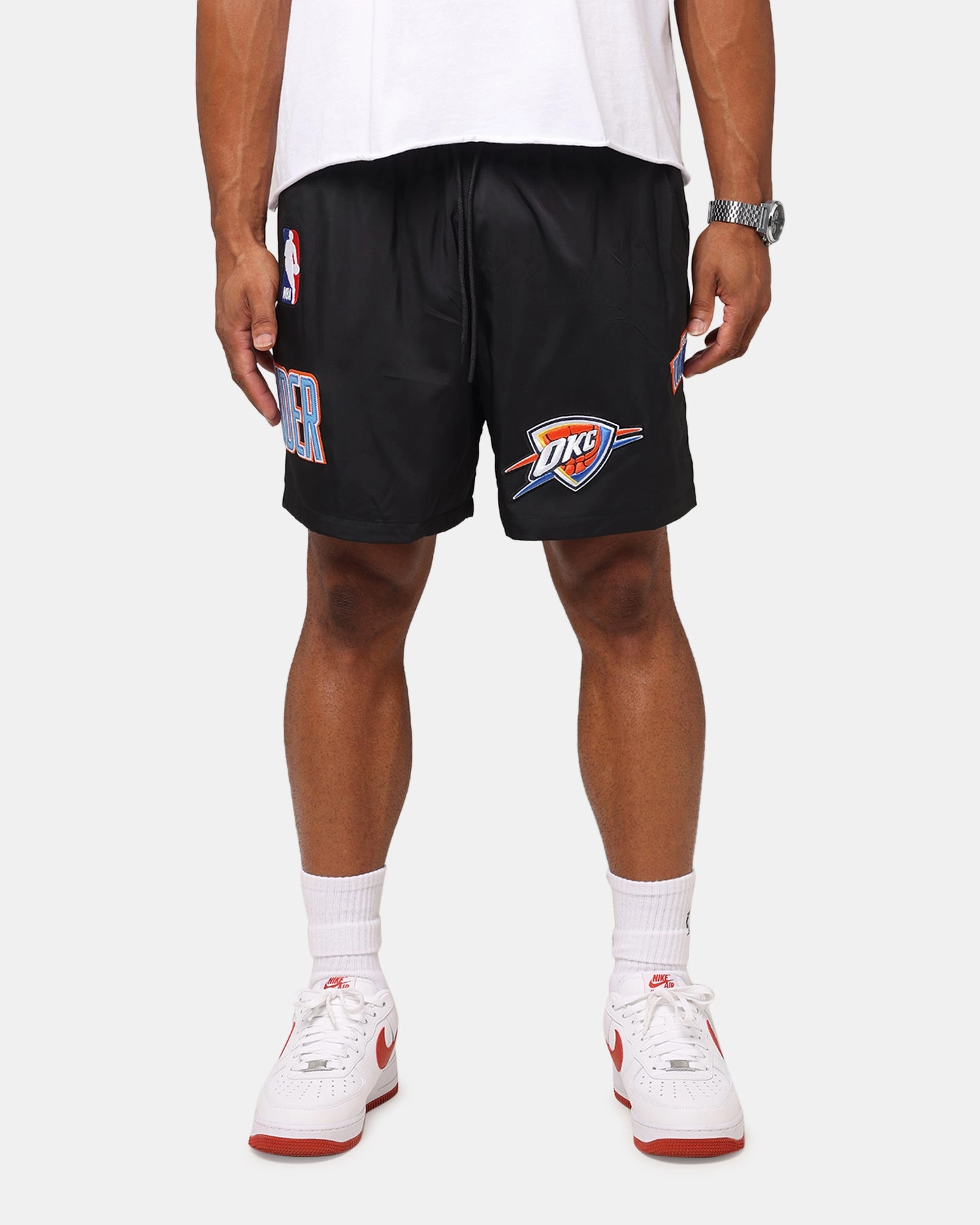 Pro Standard Oklahoma City Thunder Classic Woven Shorts Black Simple Fit Durable Waistband