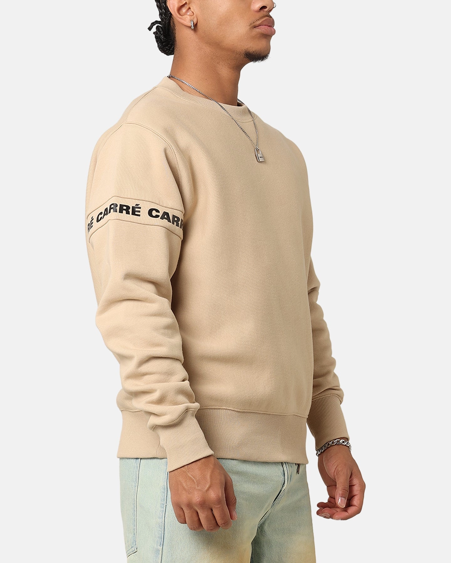 Fashionable Layering Knitwear Essential Carre La Manche 2.0 Crewneck Stone