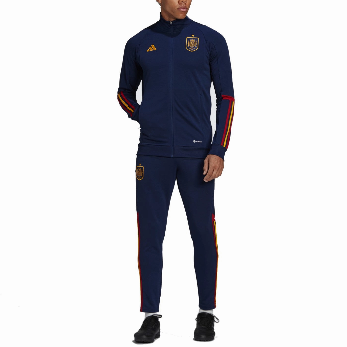 Spain navy training bench Soccer tracksuit 2022/23 - Adidas Trendy