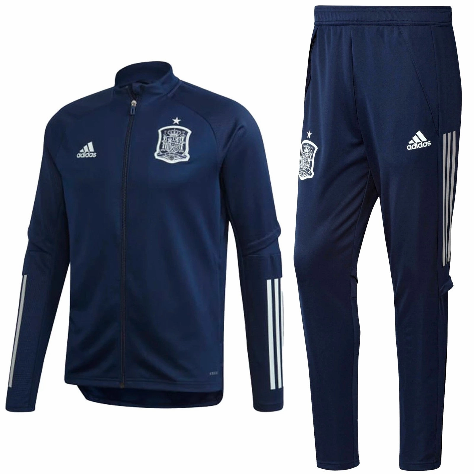 Spain navy training Soccer tracksuit 2020/21 - Adidas Wide Coverage Waistband fashion show venue
