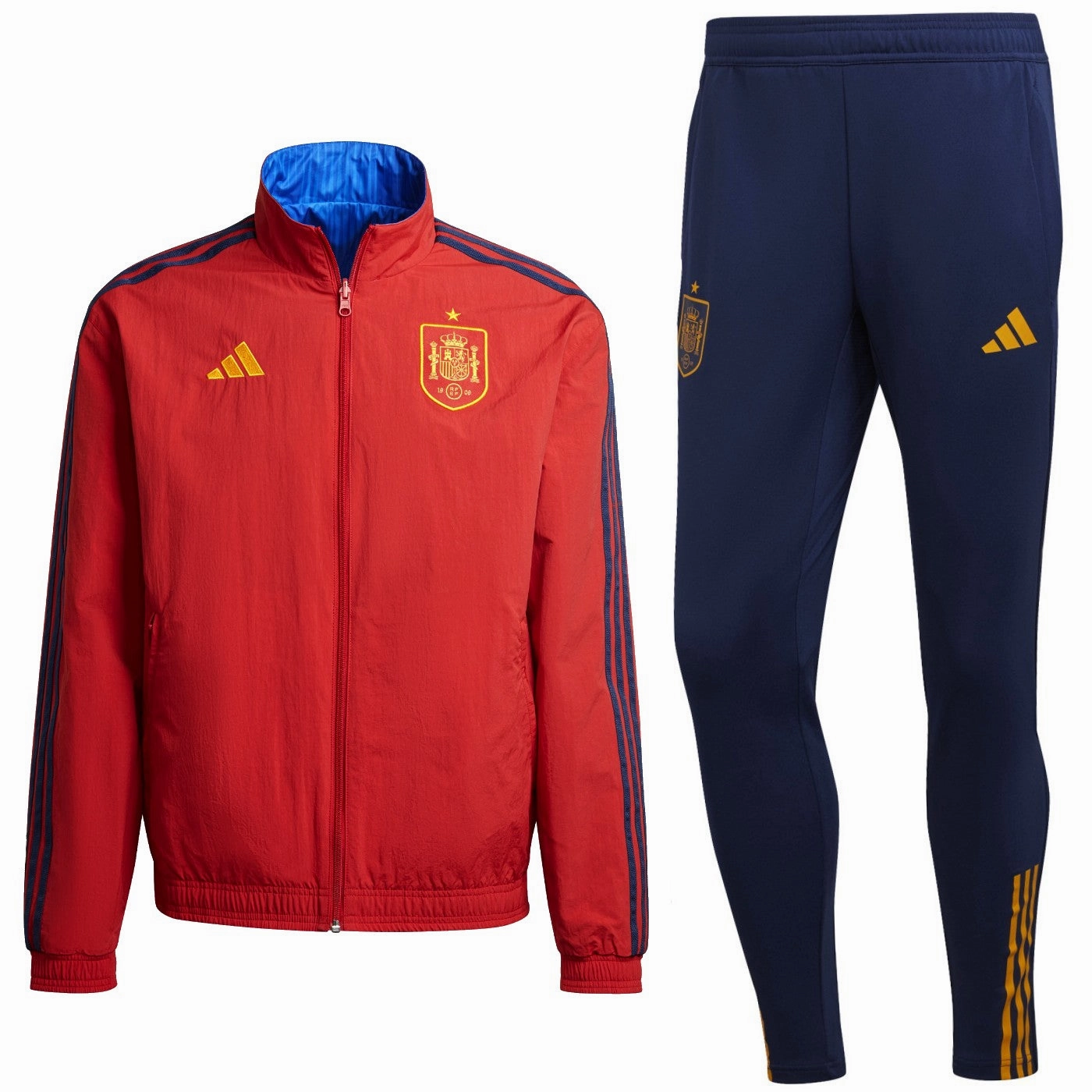 budget-friendly AntiSlip Grip Spain pre-match presentation Soccer tracksuit 2022/23 - Adidas
