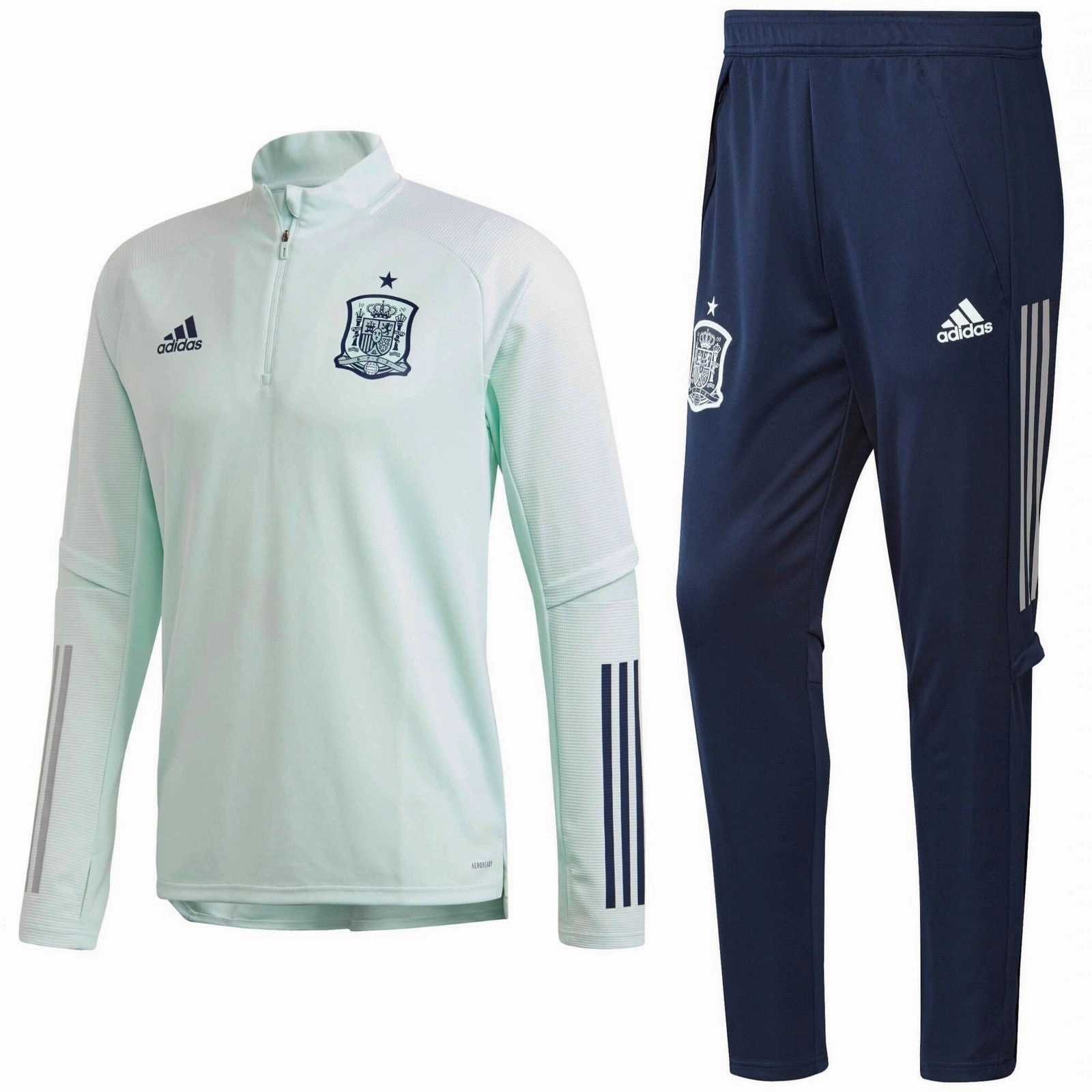 Airtight Zipper Seals Spain training technical Soccer tracksuit 2020/21 water green - Adidas