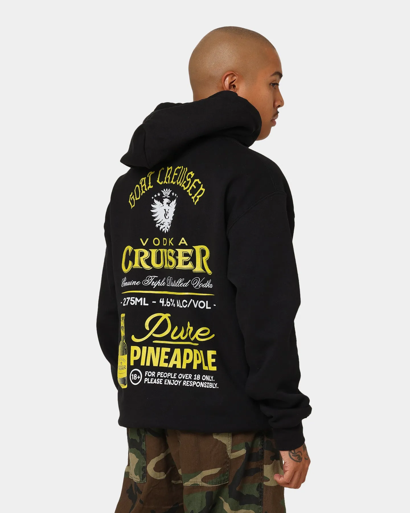 Handmade Receipt Goat Crew Goat Crew X Vodka Cruiser Pure Pineapple Cruiser Hoodie Black