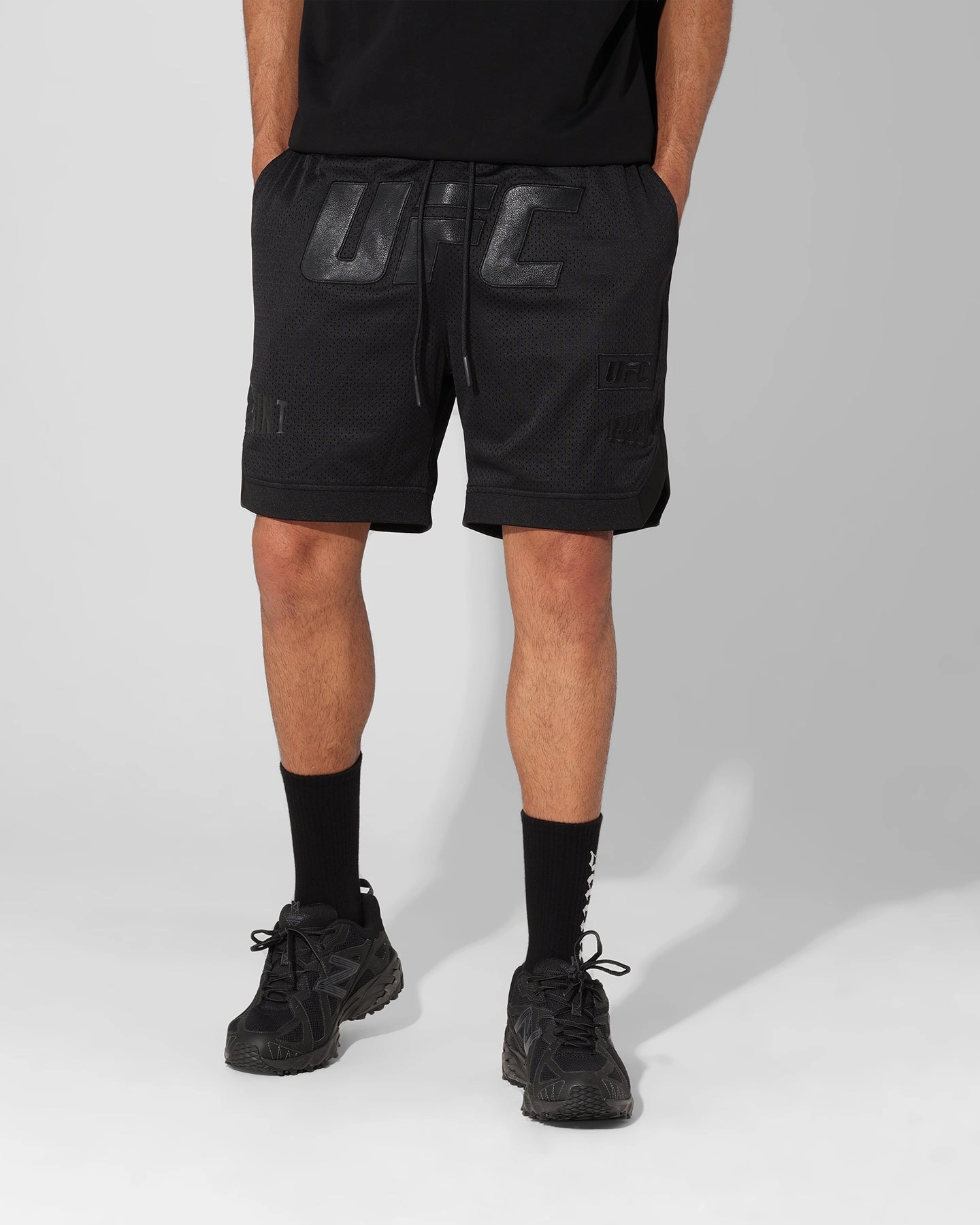Saint Morta X UFC Basketball Shorts Black Dynamic Flex Zones