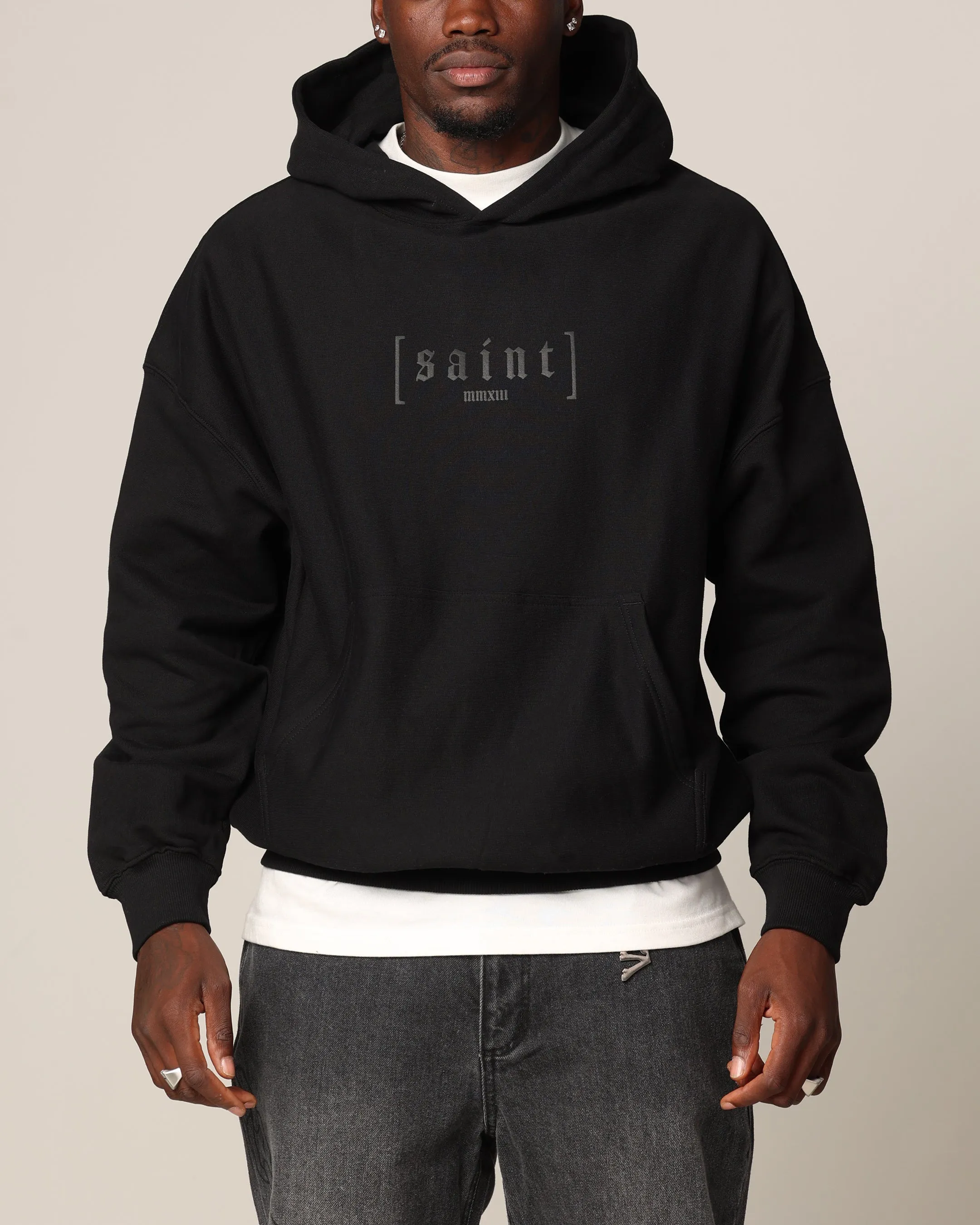 Shaving-cream Outdoor Layer Saint Morta Rebirth Premium Hoodie Black