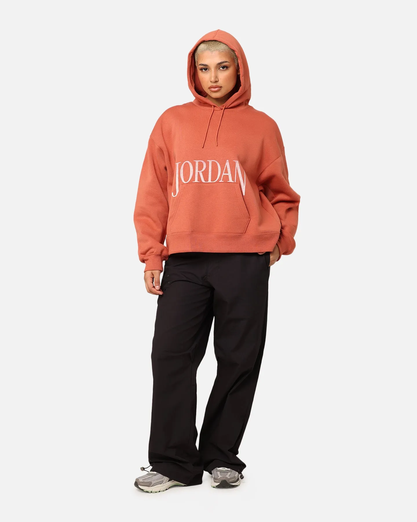 variety Custom Jordan Women's Brooklyn Fleece Pullover Hoodie Dusty Peach/Sail