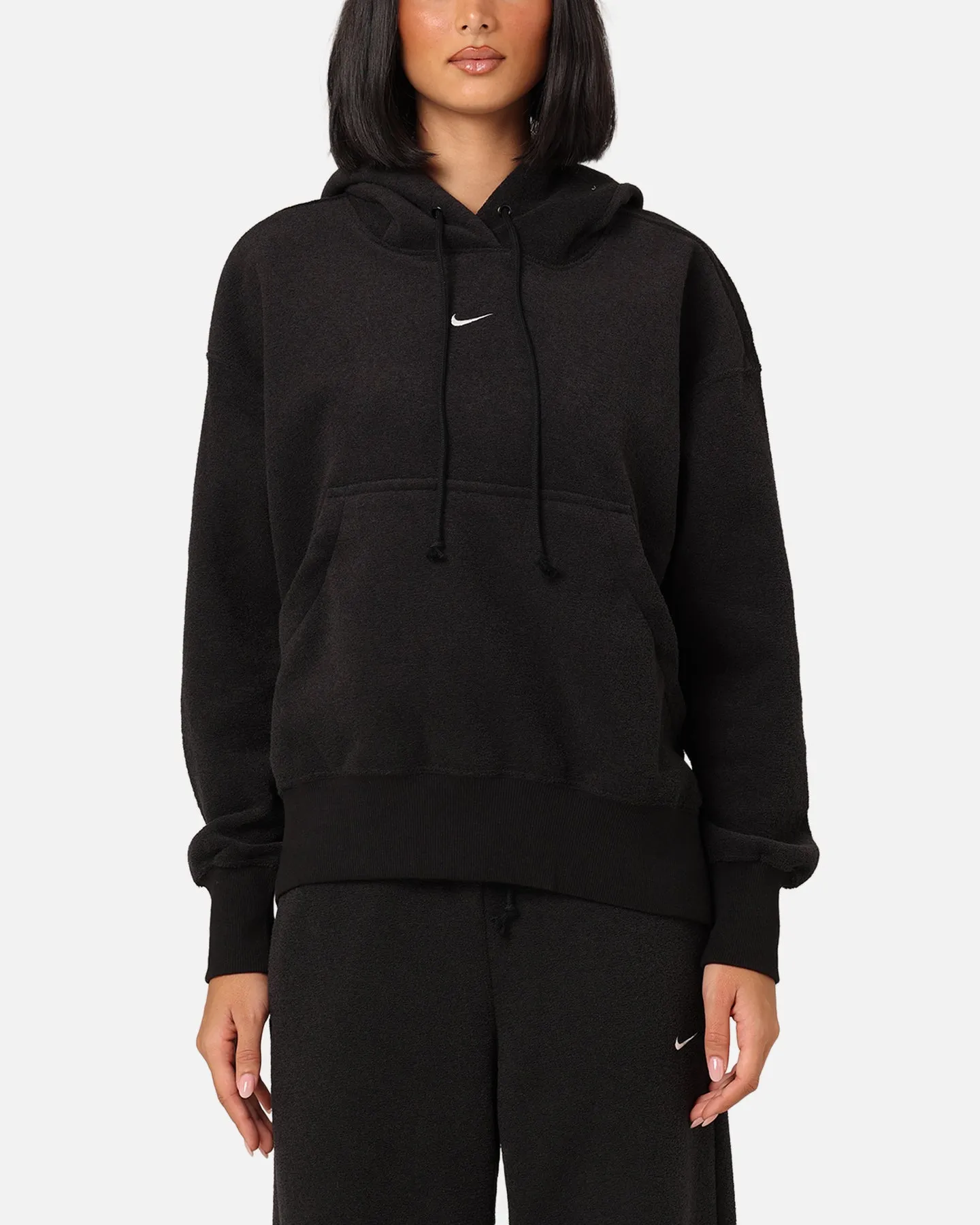 Nike Women's Sportswear Phoenix Plush Oversized Cosy Fleece Hoodie Black/Sail Continue graduation party