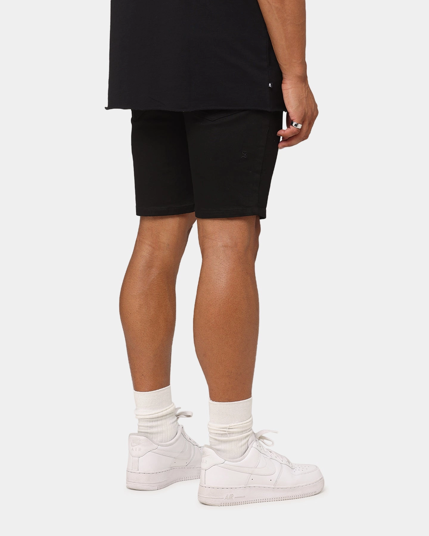 Saint Morta Dynasty Denim Shorts Black Anti Friction Seams