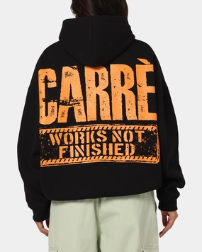 Carre Trenches Hoodie Black Oversized style Low Profile Hood