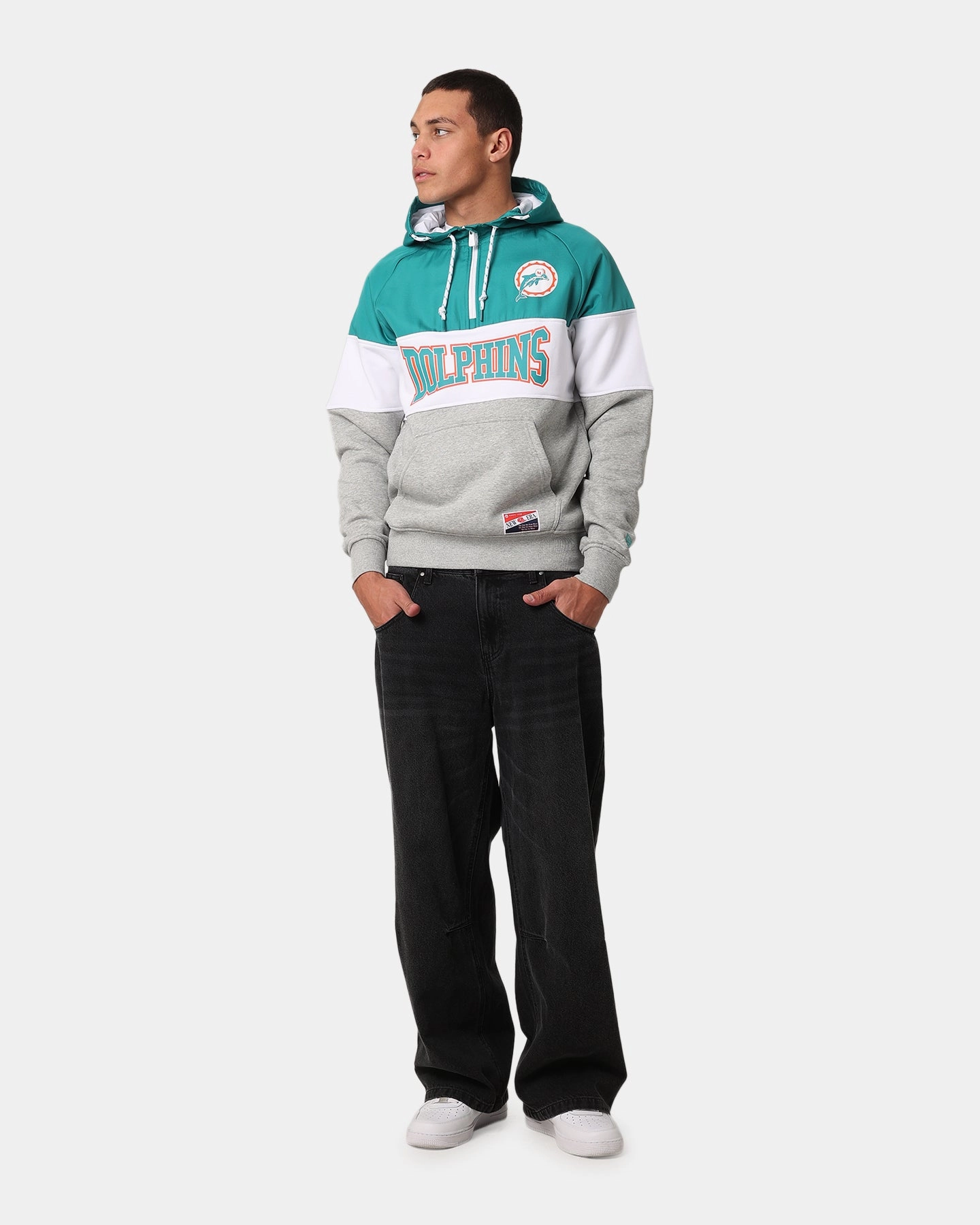 Minimal Form challenge New Era Miami Dolphins Quarter Zip Hoodie Turquoise
