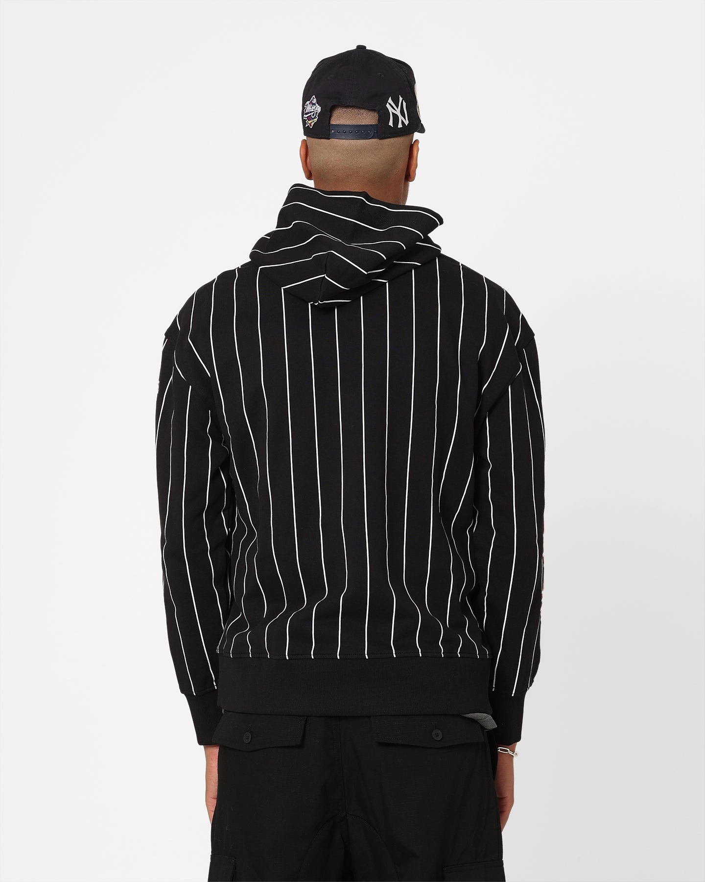 Tommy Jeans Relaxed Pinstripe Hoodie Classic Black belt