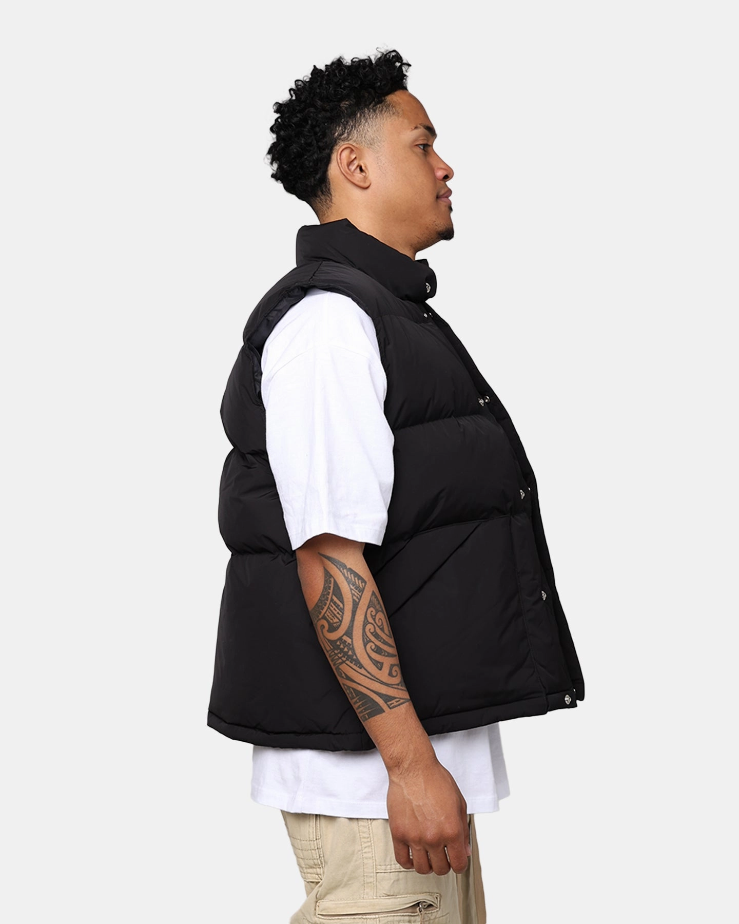 FullLengthZip Easy Care Fabric X-Large Down Vest Black