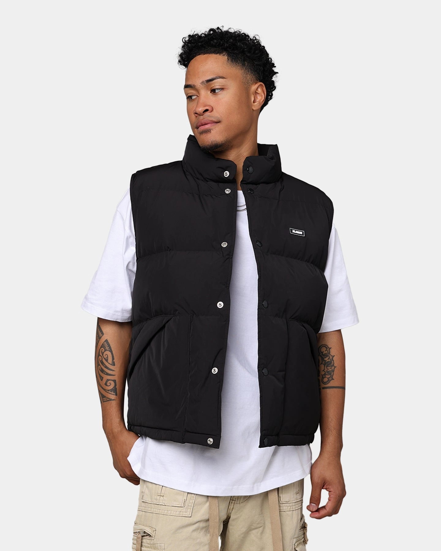 X-Large Down Vest Black watch LowProfile Seam Design