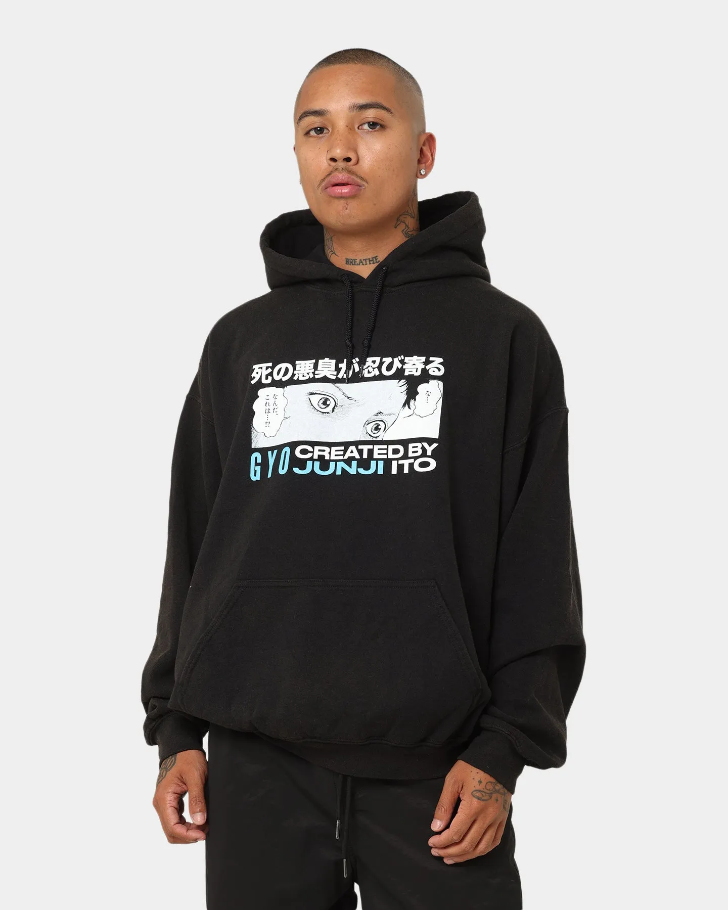 Goat Crew X Gyo Gyo Vintage Hoodie Washed Black city lights All Weather Versatility