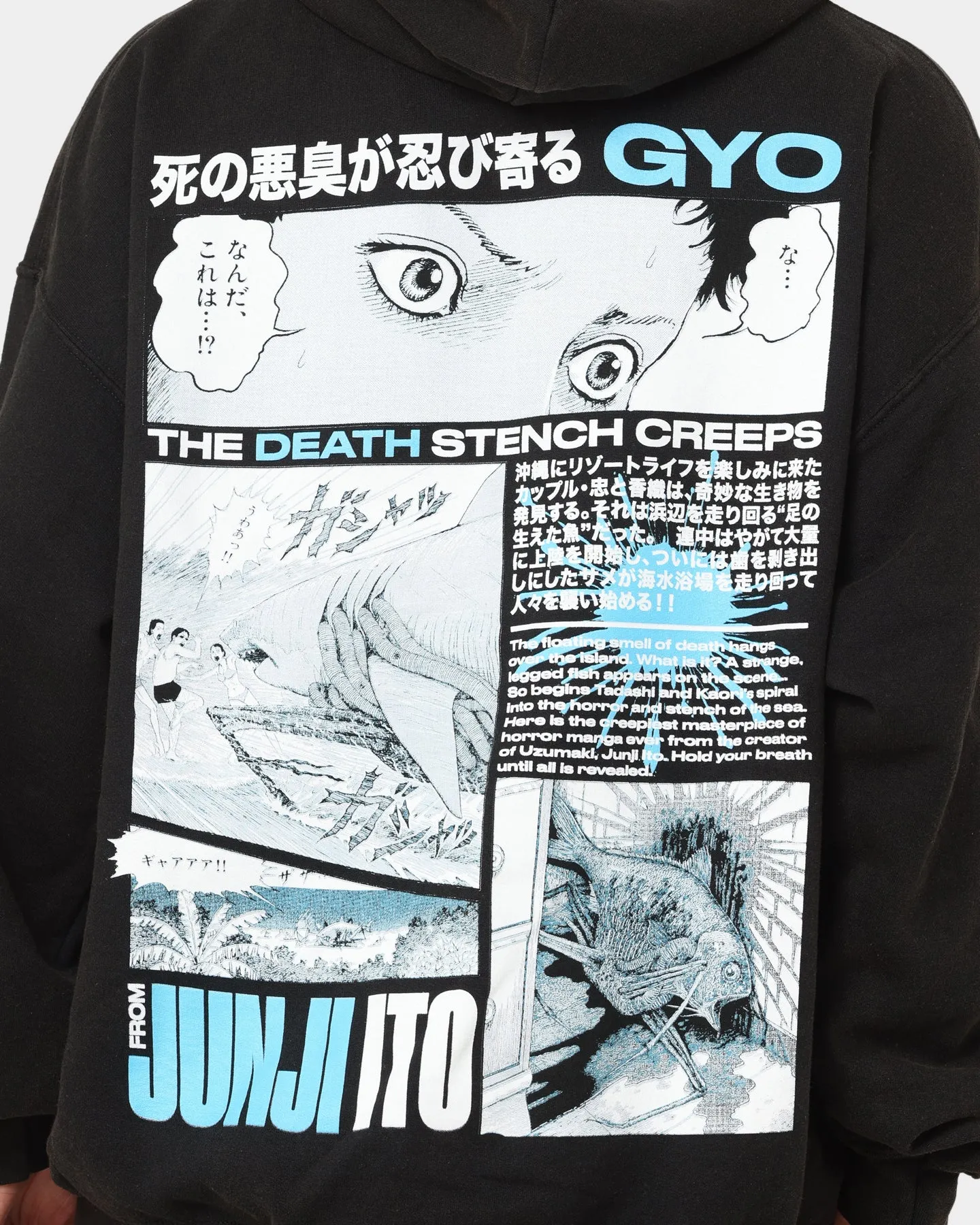 sunny - day look High-Performance Wear Goat Crew X Gyo Gyo Vintage Hoodie Washed Black
