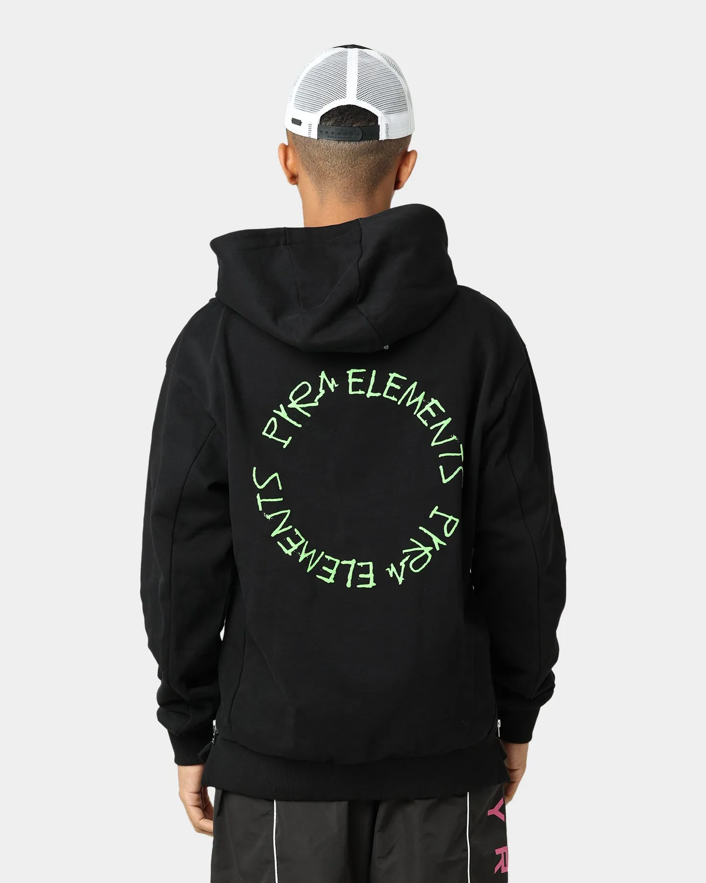 Perforated Details Pyra Engineer Hoodie Black/Green