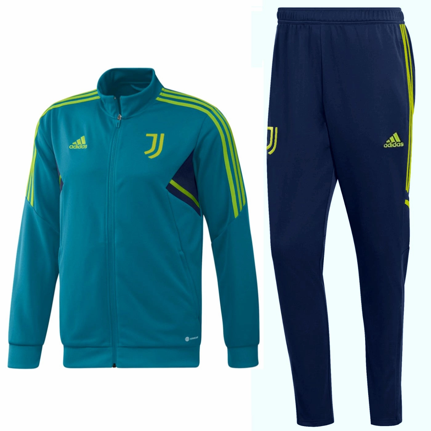 Juventus training bench Soccer tracksuit 2022/23 blue - Adidas pressing
