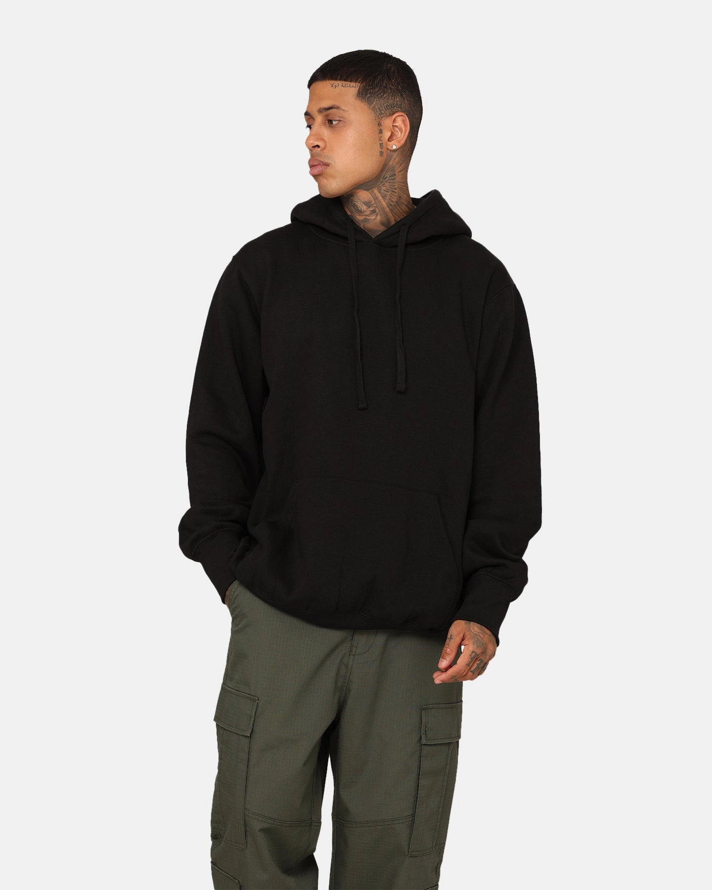 Crooks & Castles Crooks Blank Hoodie Black Knee Length Low Maintenance