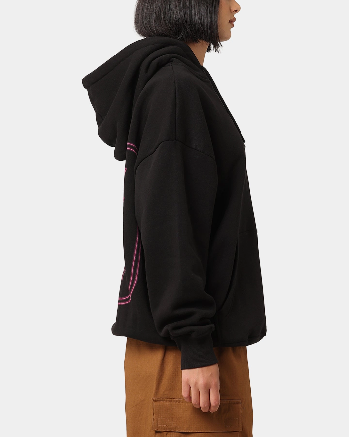 sunset Playboy Neon Stack Hoodie Black/Pink