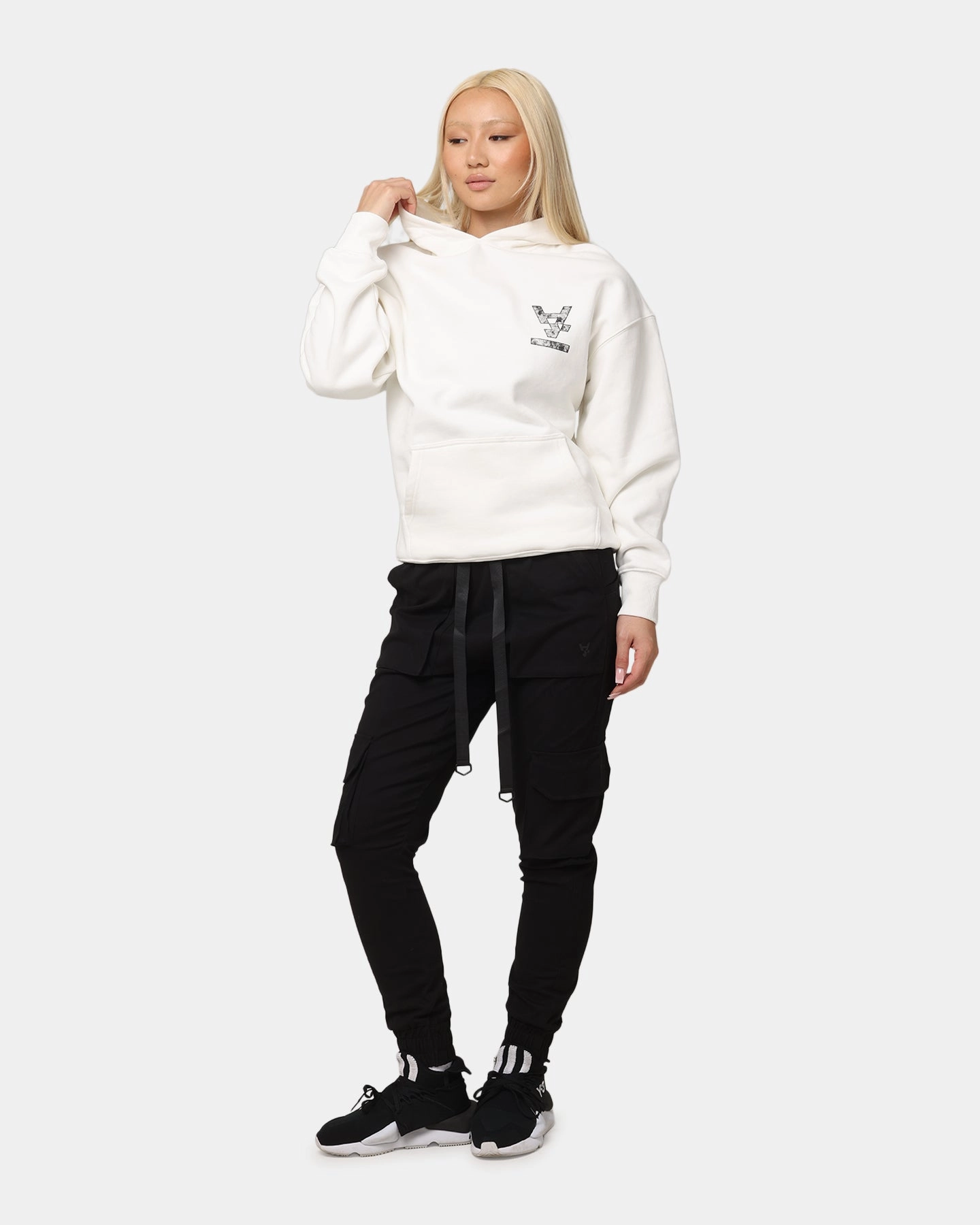 festival - goers night The Anti Order Hyphen Premium Hoodie White