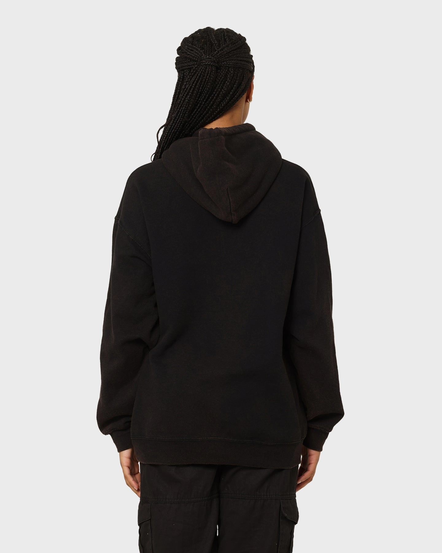 Elastic Cuff Mechanism Volunteer Goat Crew Green Skeleton Hoodie Black Wash