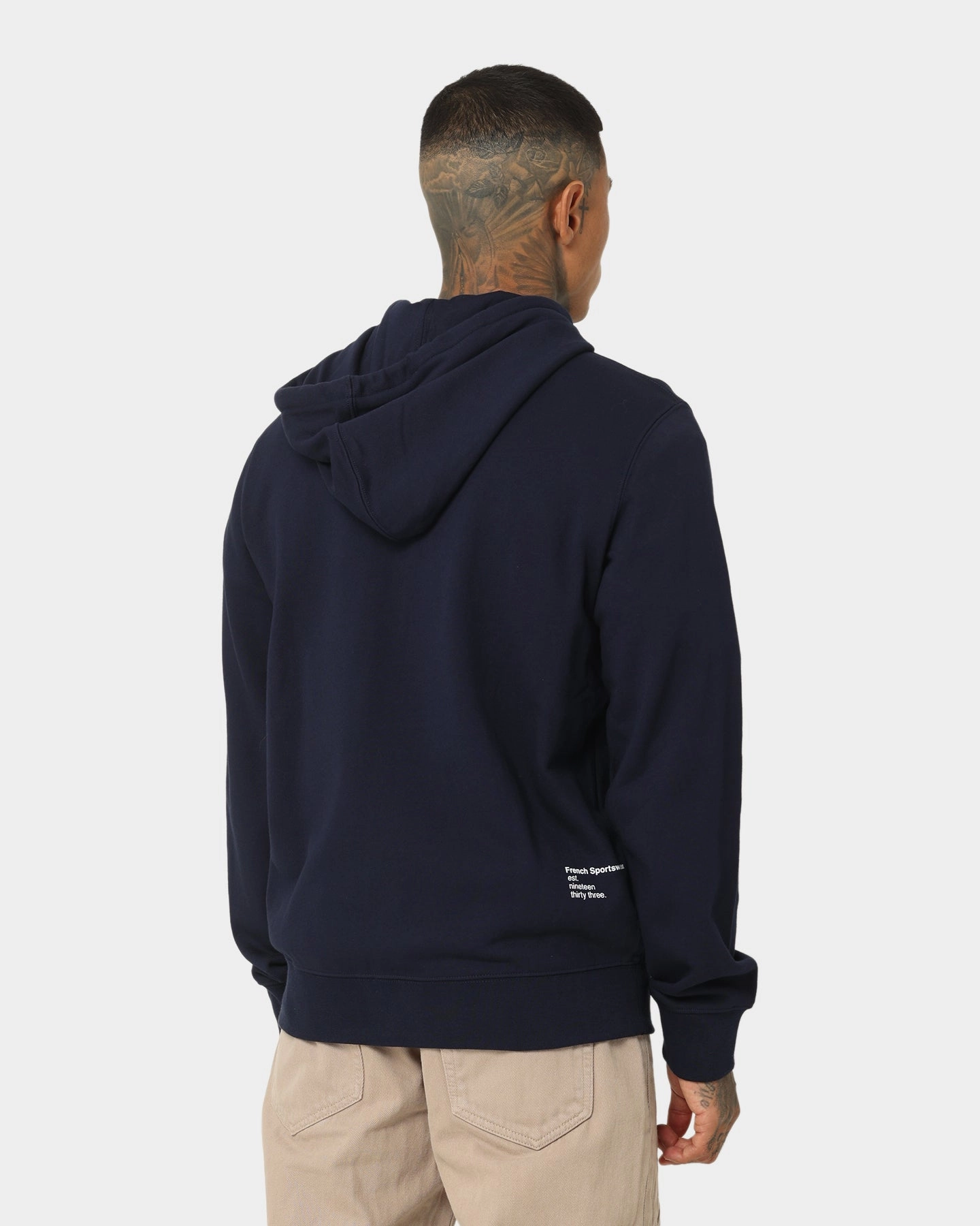Mountain Ready New Arrival Lacoste Soft Branding Zip-front Sweater Navy