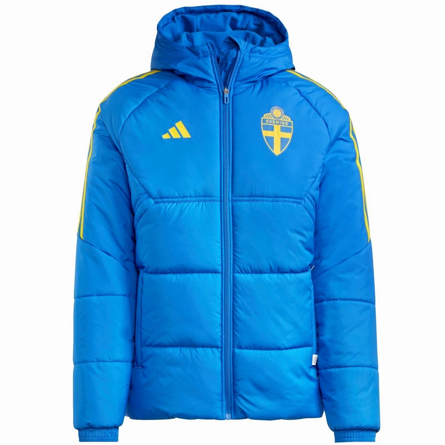 Luxury Athletic Motion Sweden blue winter training bench jacket 2022/23 - Adidas
