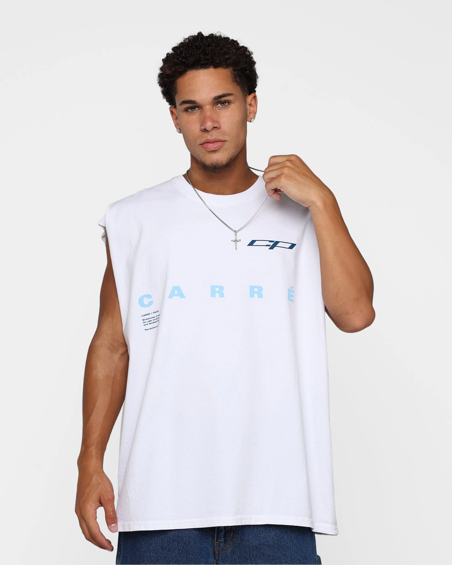 Lightweight Construction Carre Enhanced Muscle T-Shirt White