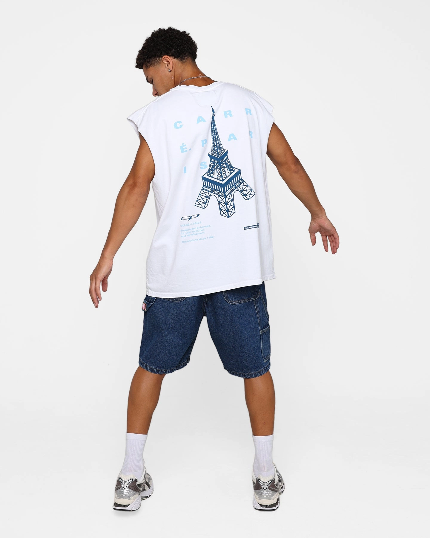 Comfortable Style Carre Enhanced Muscle T-Shirt White