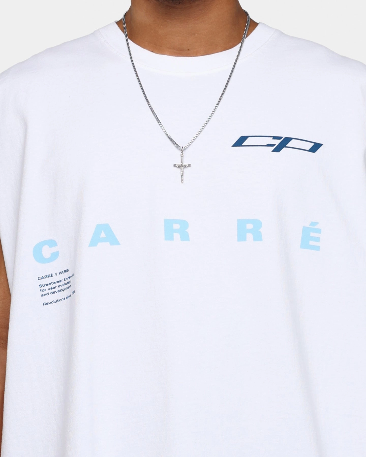 coordinate with other items Carre Enhanced Muscle T-Shirt White