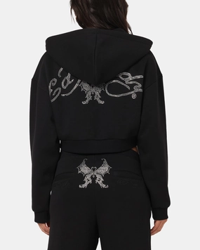 Ed Hardy Women's Butterfly Effect Hoodie Black Street Smart