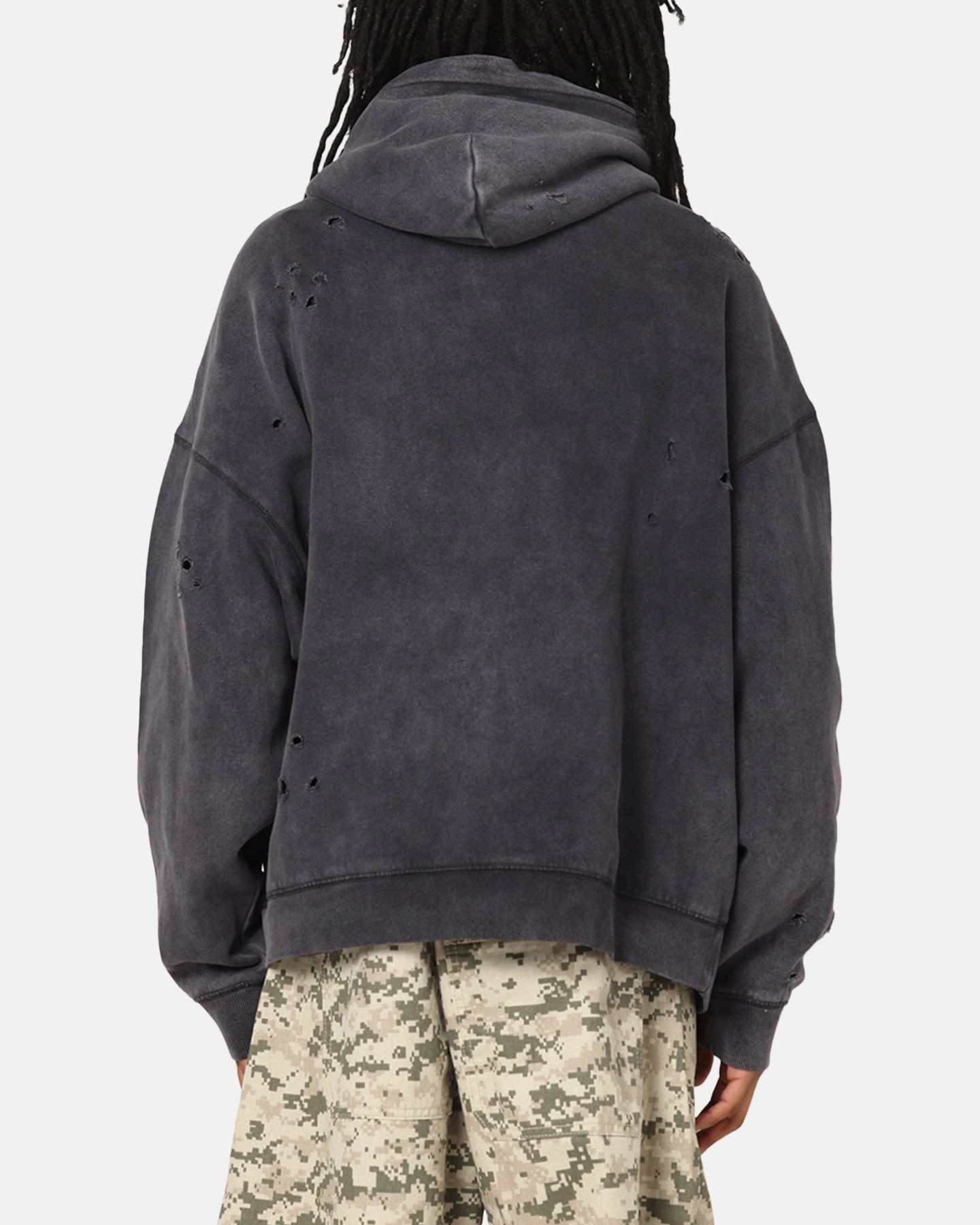 Mitchell & Ness Los Angeles Lakers Distressed Rhinestone Logo Hoodie Faded Black Home Office Attire Sporty Edge