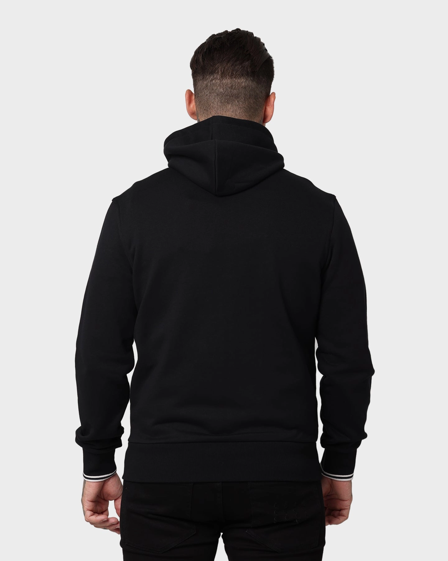 Conquer swimmers Fred Perry Hooded Zip Through Sweatshirt Black