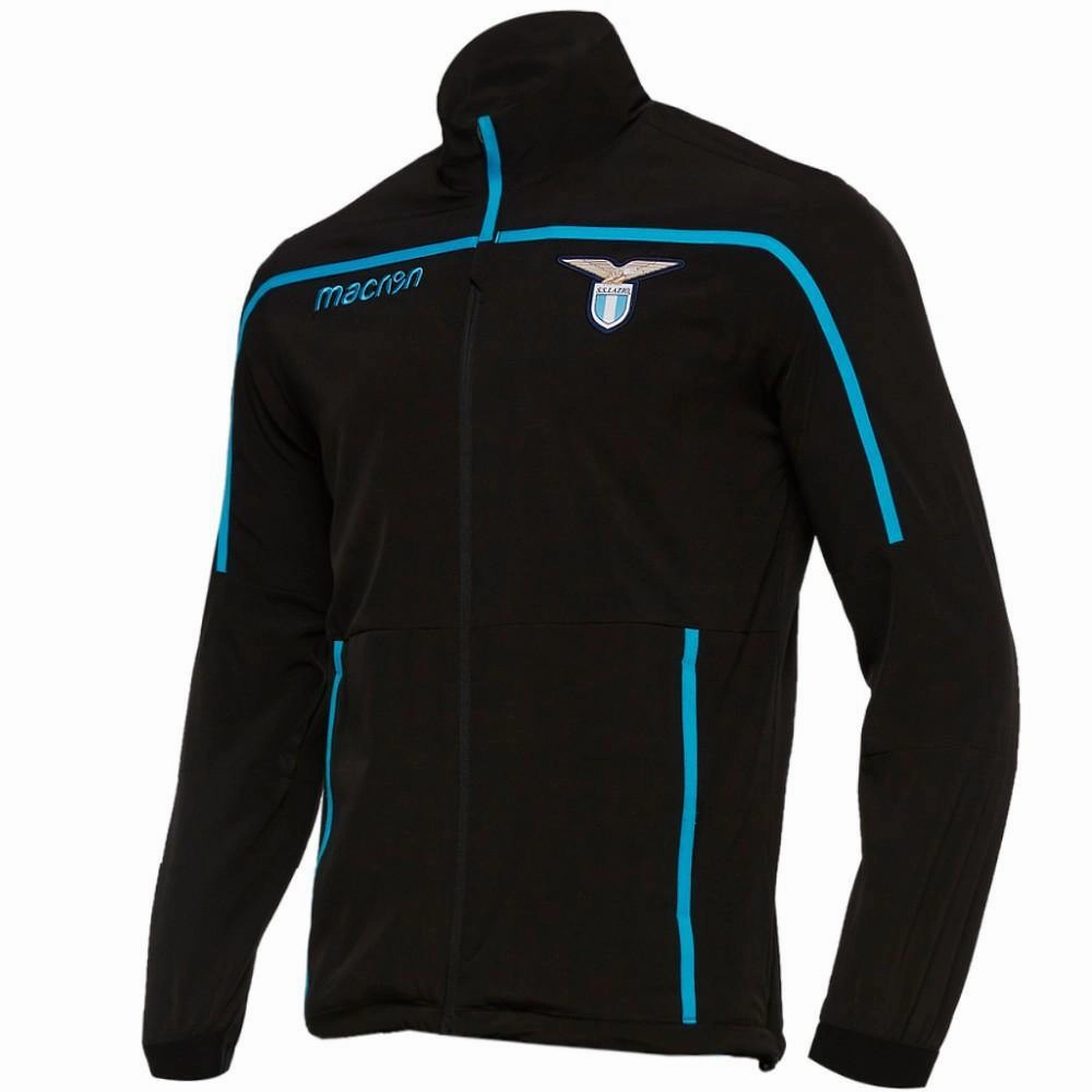 Seamless Construction Technology SS Lazio black presentation soccer tracksuit 2018/19 - Macron