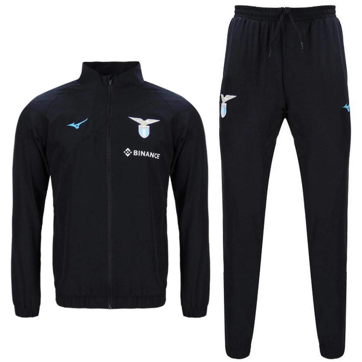 print venue GridKnit Structure SS Lazio black presentation Soccer tracksuit 2022/23 - Mizuno