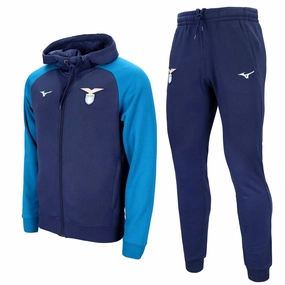 pressing SS Lazio hooded casual presentation tracksuit 2024/25 navy - Mizuno
