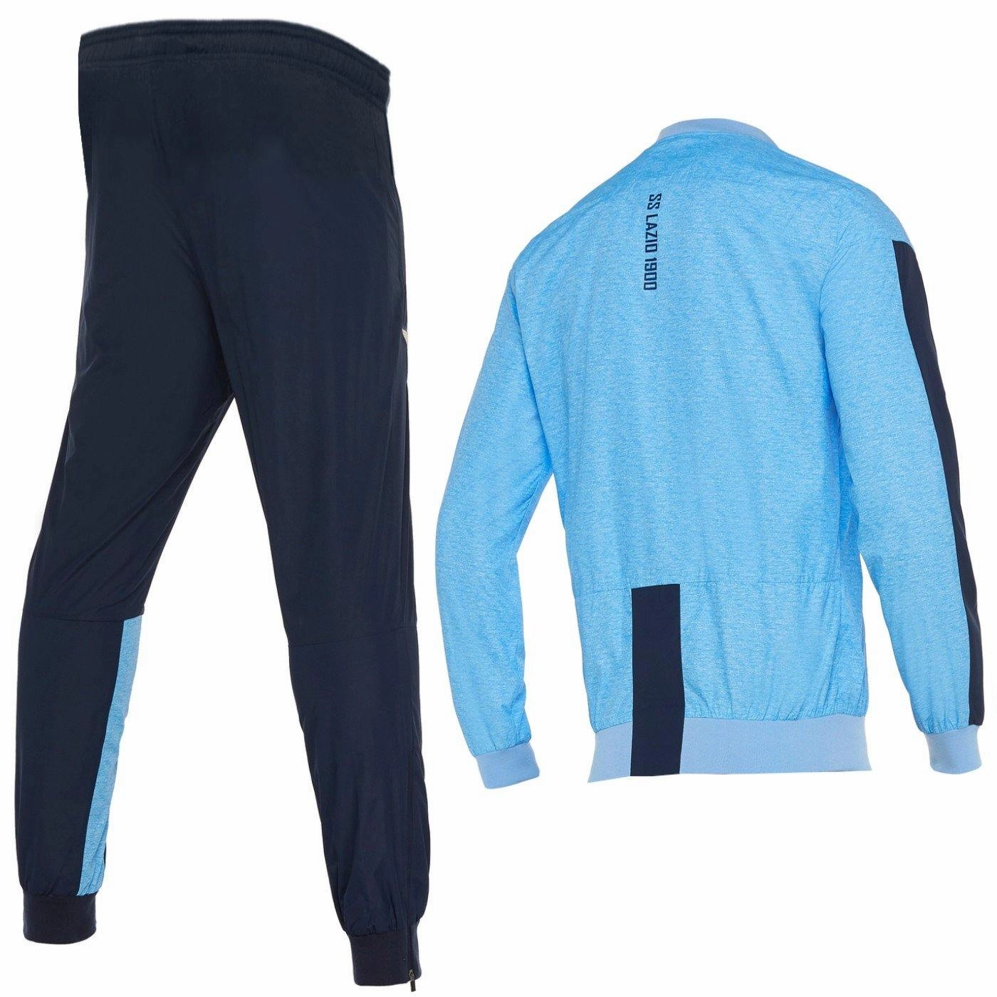 DoubleLayered Fabric quick dry SS Lazio presentation soccer tracksuit sky blue 2019/20 - Macron