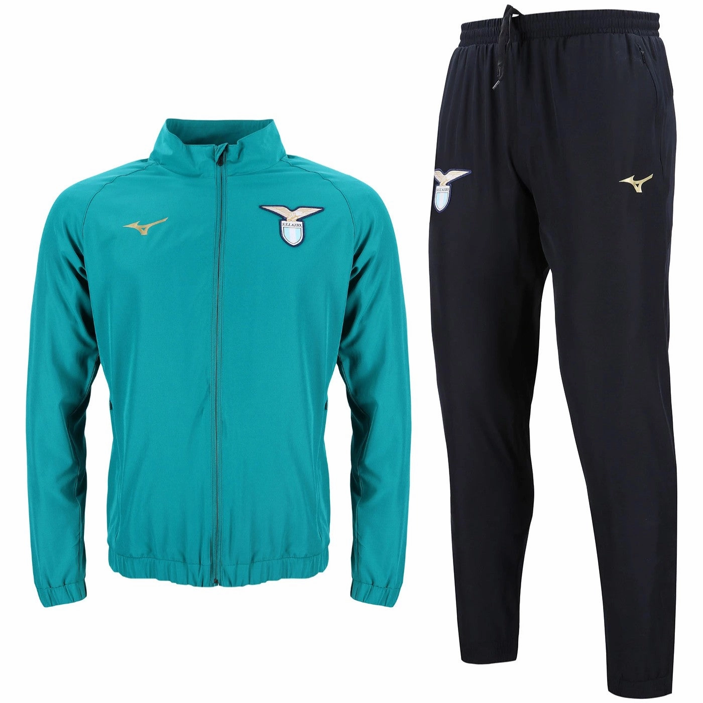 SS Lazio water green presentation Soccer tracksuit 2023/24 - Mizuno luggage venue