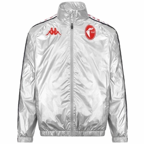 SSC Bari pre-match presentation Soccer jacket 2023/24 silver - Kappa HighImpactSupport loop